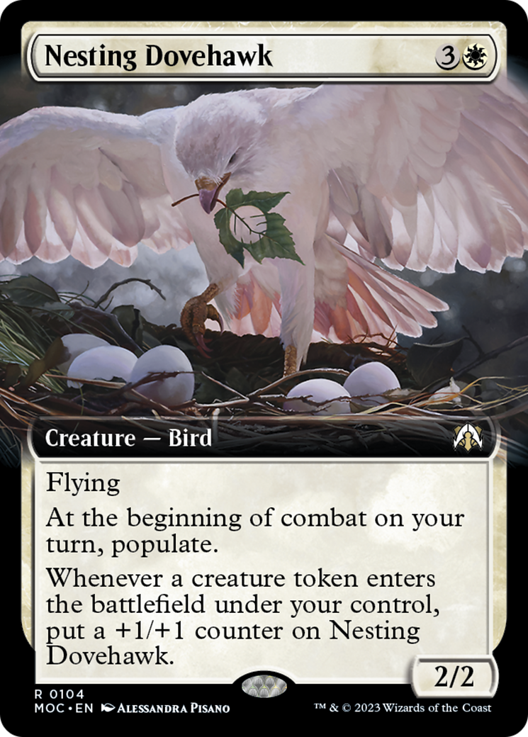 Nesting Dovehawk (Extended Art) [March of the Machine Commander] | Shuffle n Cut Hobbies & Games