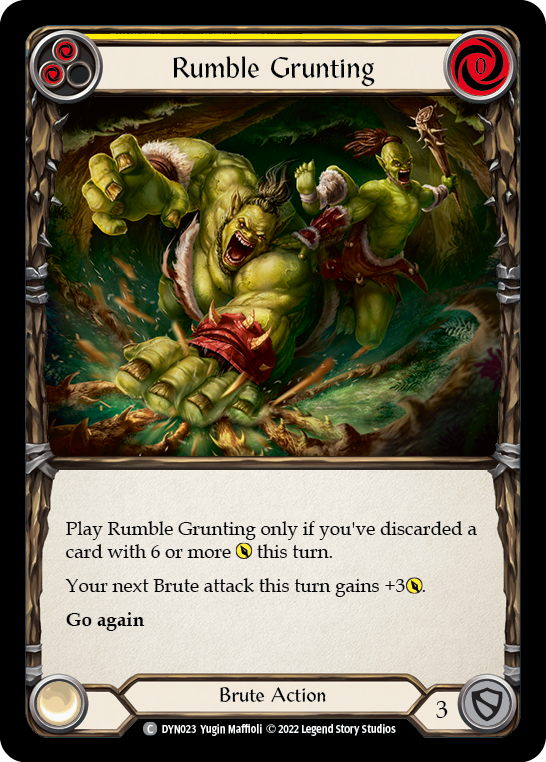 Rumble Grunting (Yellow) [DYN023] (Dynasty) | Shuffle n Cut Hobbies & Games