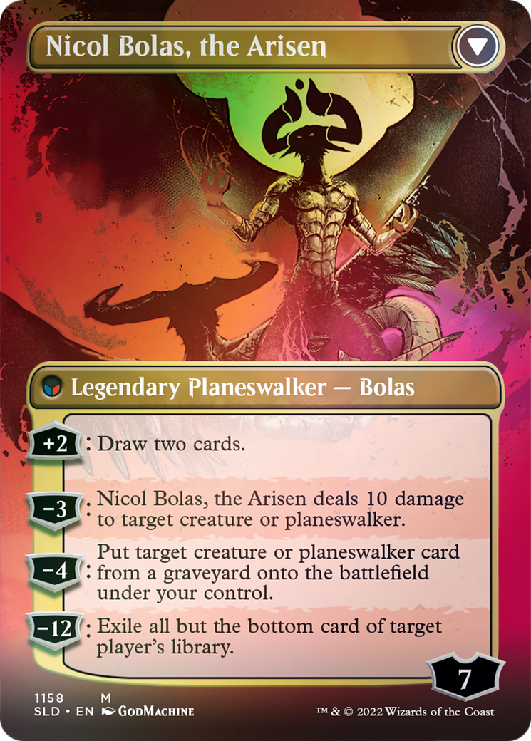 Nicol Bolas, the Ravager // Nicol Bolas, the Arisen (Borderless) [Secret Lair: From Cute to Brute] | Shuffle n Cut Hobbies & Games