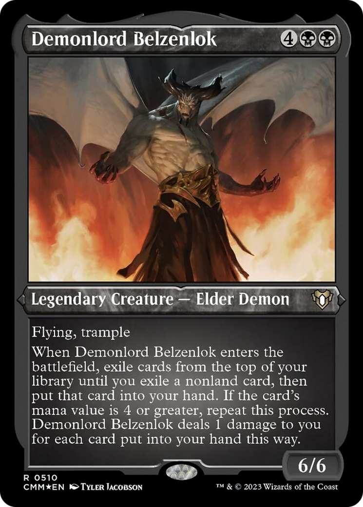 Demonlord Belzenlok (Foil Etched) [Commander Masters] | Shuffle n Cut Hobbies & Games