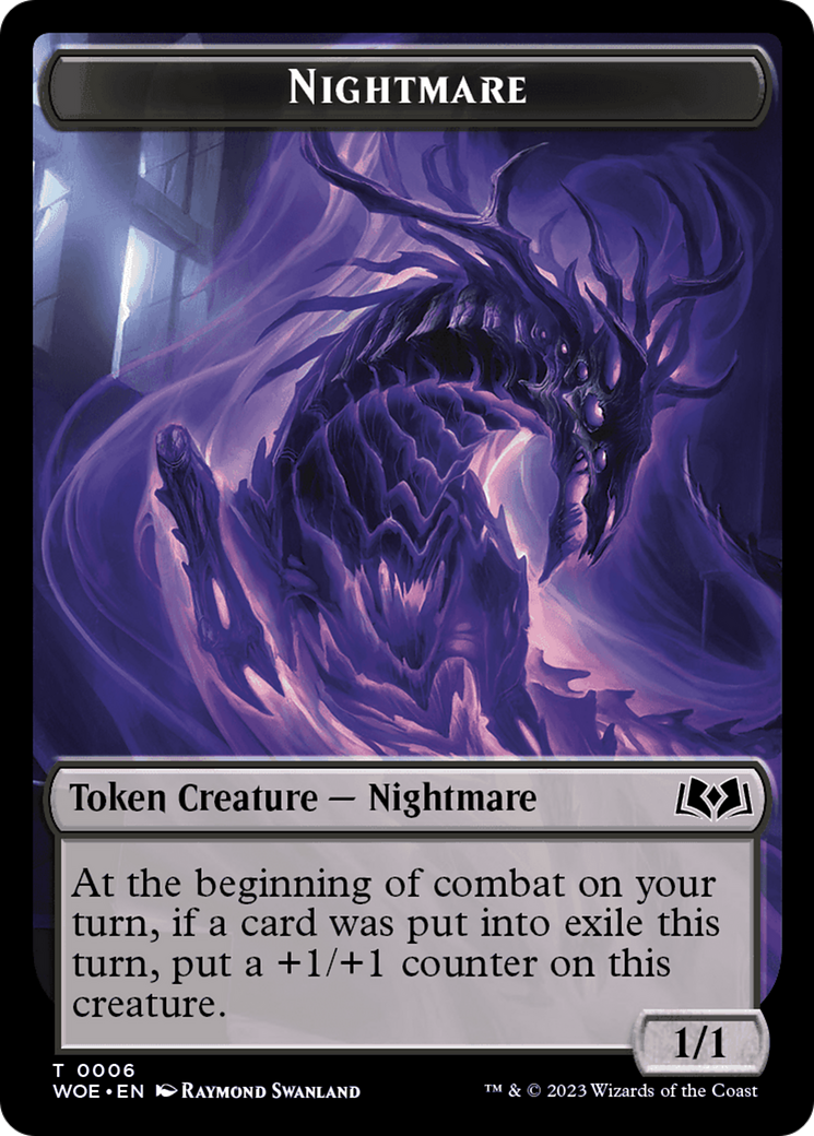 Nightmare Token [Wilds of Eldraine Tokens] | Shuffle n Cut Hobbies & Games