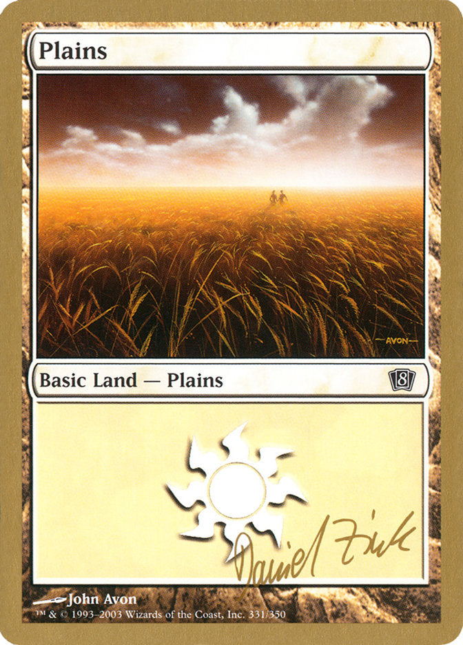 Plains (dz331) (Daniel Zink) [World Championship Decks 2003] | Shuffle n Cut Hobbies & Games