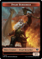 Elemental (0024) // Dwarf Berserker Double-Sided Token [Commander Masters Tokens] | Shuffle n Cut Hobbies & Games