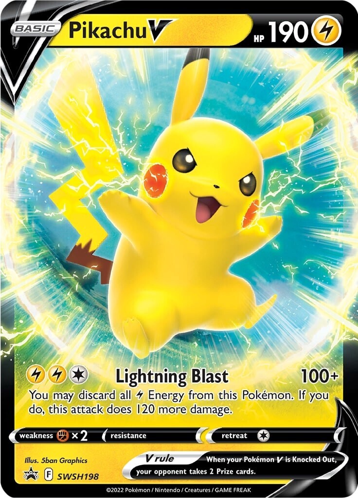 Pikachu V (SWSH198) [Sword & Shield: Black Star Promos] | Shuffle n Cut Hobbies & Games