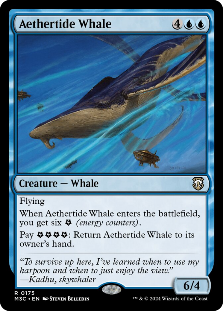 Aethertide Whale (Ripple Foil) [Modern Horizons 3 Commander] | Shuffle n Cut Hobbies & Games