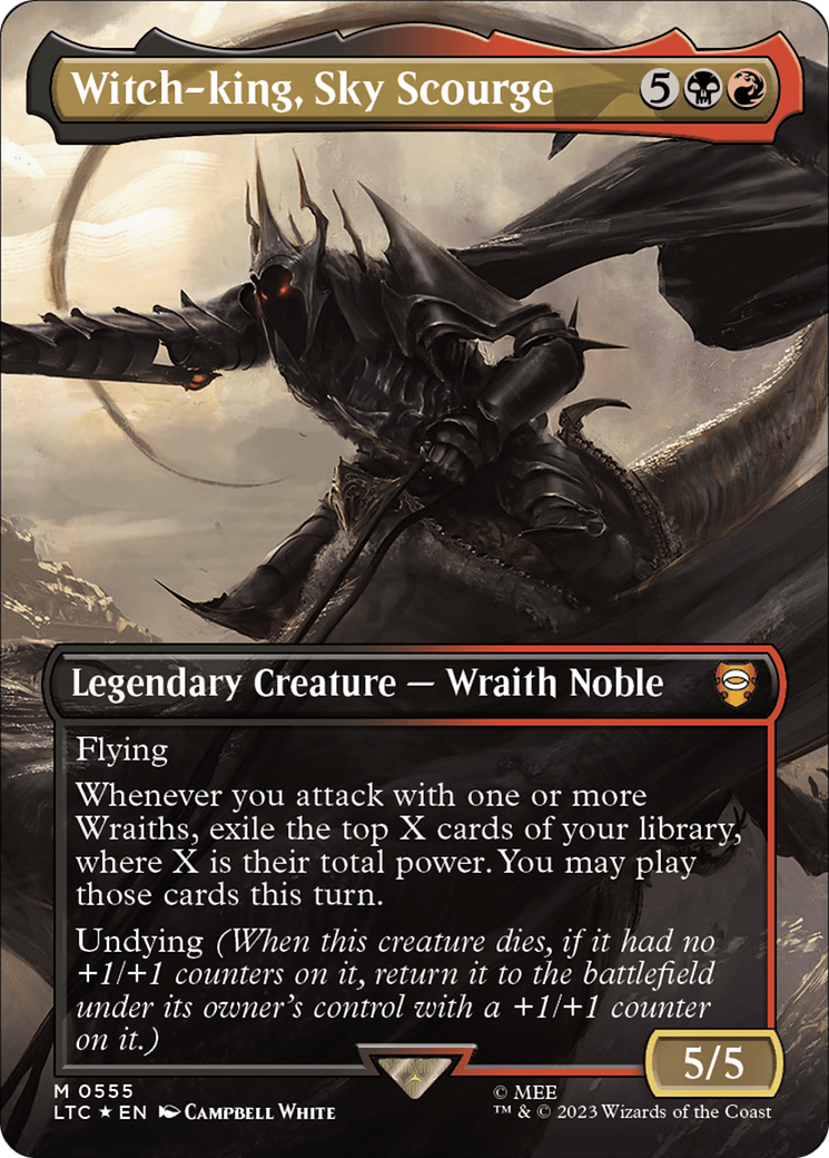 Witch-king, Sky Scourge (Borderless) (Surge Foil) [The Lord of the Rings: Tales of Middle-Earth Commander] | Shuffle n Cut Hobbies & Games