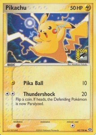 Pikachu (60/106) (2005 San Diego Comic Con) [Miscellaneous Cards] | Shuffle n Cut Hobbies & Games