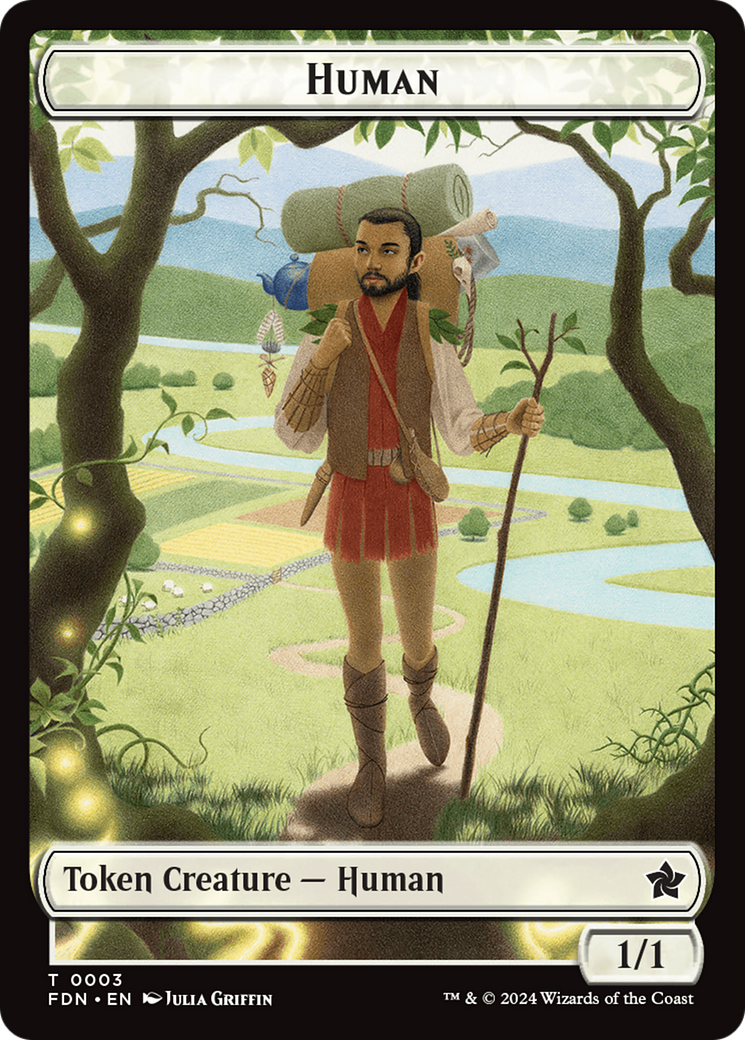 Copy // Human Double-Sided Token [Foundations Tokens] | Shuffle n Cut Hobbies & Games