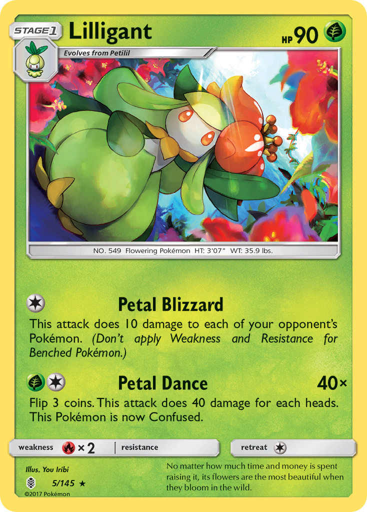 Lilligant (5/145) [Sun & Moon: Guardians Rising] | Shuffle n Cut Hobbies & Games