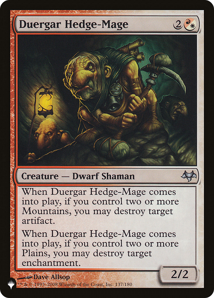 Duergar Hedge-Mage [The List Reprints] | Shuffle n Cut Hobbies & Games