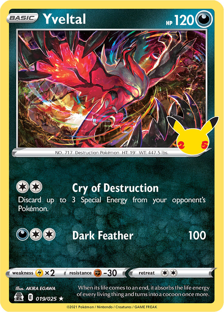 Yveltal (019/025) [Celebrations: 25th Anniversary] | Shuffle n Cut Hobbies & Games