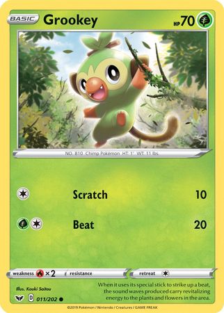 Grookey (011/202) (Premium Collection) [Sword & Shield: Base Set] | Shuffle n Cut Hobbies & Games