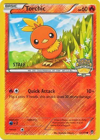 Torchic (12/111) (City Championship Promo Staff) [XY: Furious Fists] | Shuffle n Cut Hobbies & Games