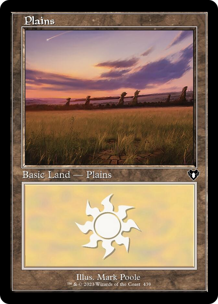 Plains (439) (Retro) [Commander Masters] | Shuffle n Cut Hobbies & Games