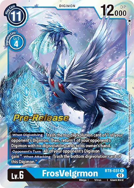 FrosVelgrmon [BT8-031] [New Awakening Pre-Release Cards] | Shuffle n Cut Hobbies & Games