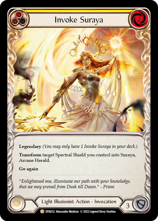 Invoke Suraya // Suraya, Archangel of Knowledge [DYN212] (Dynasty)  Cold Foil | Shuffle n Cut Hobbies & Games