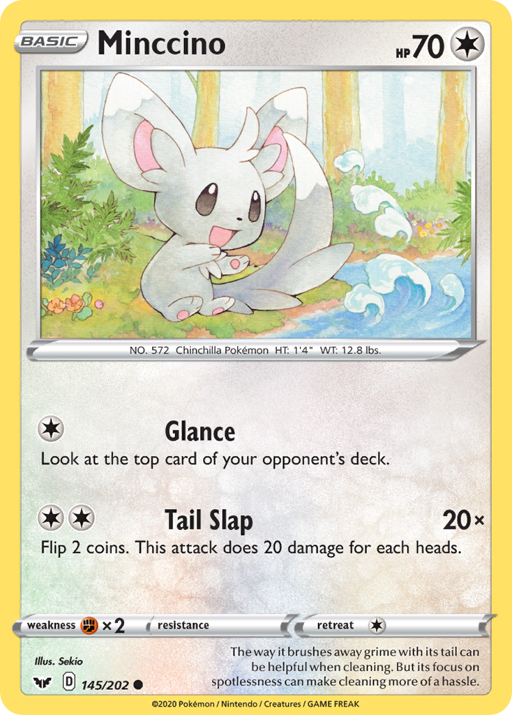 Minccino (145/202) [Sword & Shield: Base Set] | Shuffle n Cut Hobbies & Games