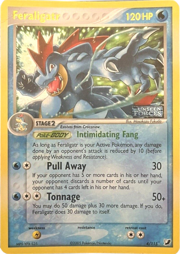 Feraligatr (4/115) (Stamped) [EX: Unseen Forces] | Shuffle n Cut Hobbies & Games