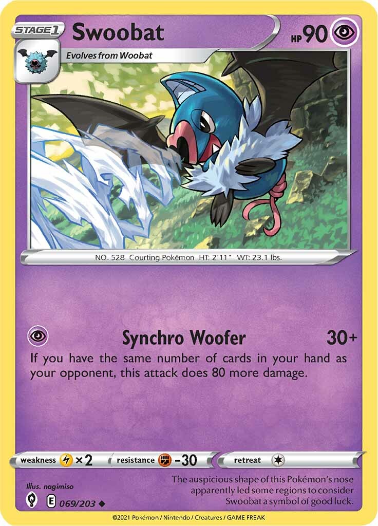 Swoobat (069/203) [Sword & Shield: Evolving Skies] | Shuffle n Cut Hobbies & Games