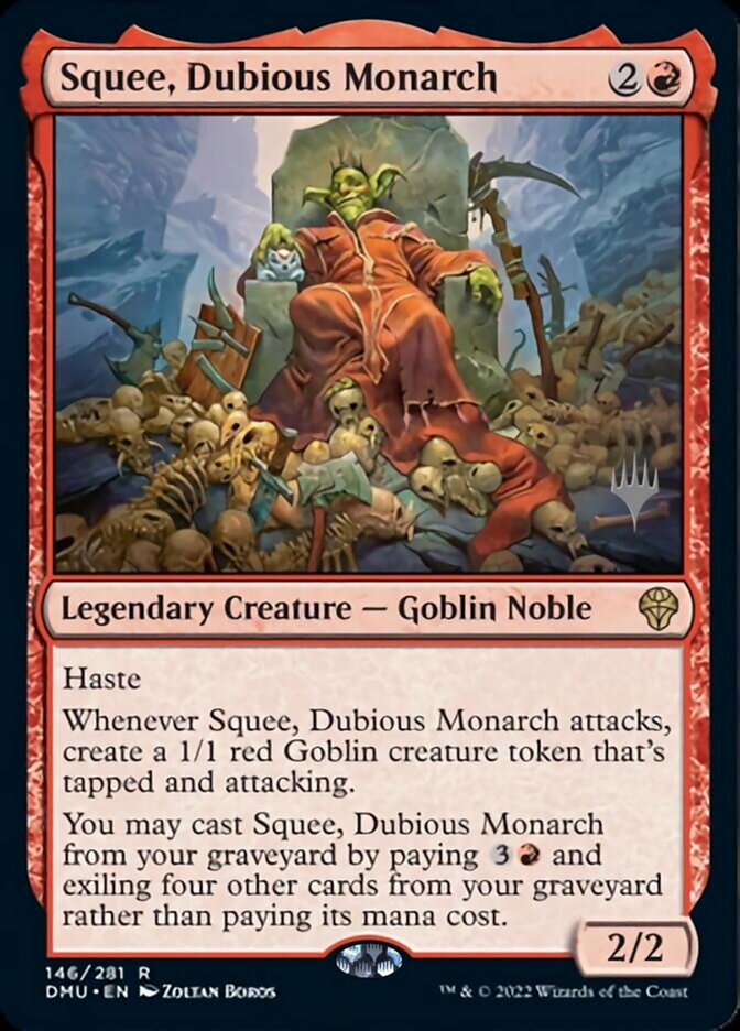 Squee, Dubious Monarch (Promo Pack) [Dominaria United Promos] | Shuffle n Cut Hobbies & Games