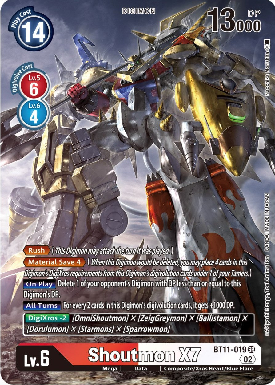 Shoutmon X7 [BT11-019] (Alternate Art) [Dimensional Phase] | Shuffle n Cut Hobbies & Games