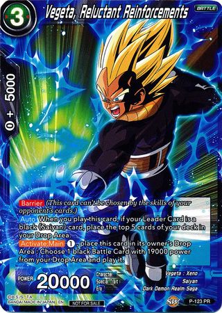 Vegeta, Reluctant Reinforcements (Power Booster) (P-123) [Promotion Cards] | Shuffle n Cut Hobbies & Games