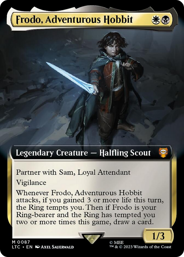 Frodo, Adventurous Hobbit (Extended Art) [The Lord of the Rings: Tales of Middle-Earth Commander] | Shuffle n Cut Hobbies & Games