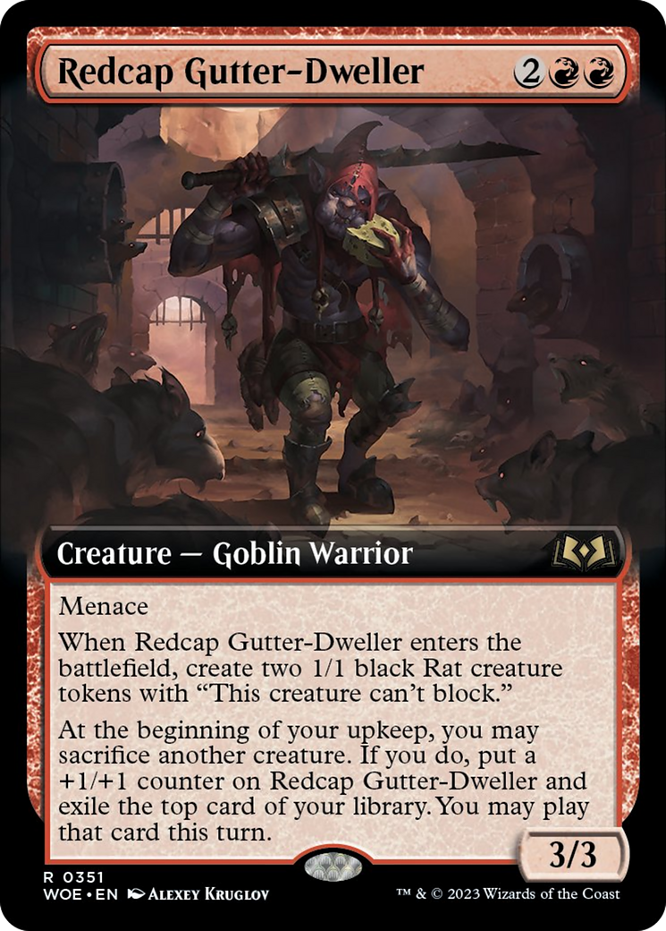 Redcap Gutter-Dweller (Extended Art) [Wilds of Eldraine] | Shuffle n Cut Hobbies & Games