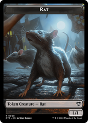 Rat // Blood Double-Sided Token [Outlaws of Thunder Junction Commander Tokens] | Shuffle n Cut Hobbies & Games