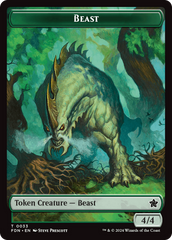 Dog // Beast (0033) Double-Sided Token [Foundations Tokens] | Shuffle n Cut Hobbies & Games