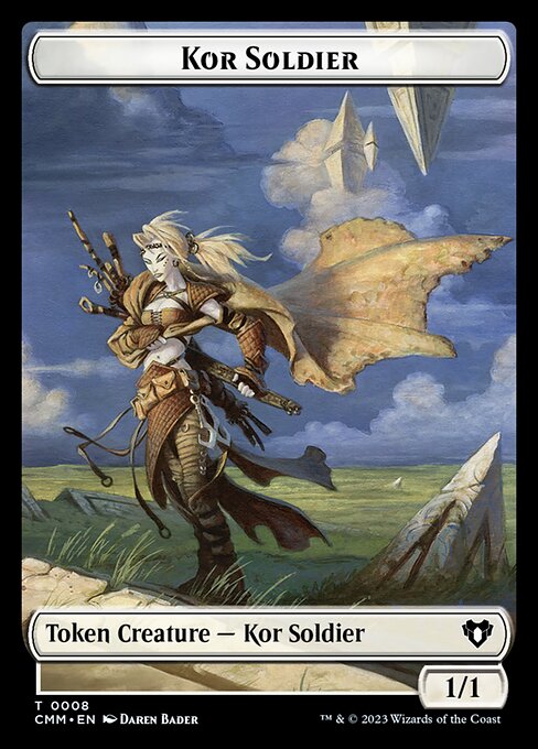 Elemental (0024) // Kor Soldier Double-Sided Token [Commander Masters Tokens] | Shuffle n Cut Hobbies & Games