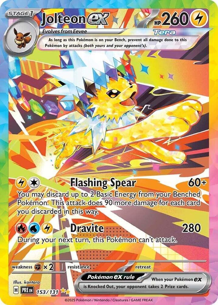 Jolteon ex (153/131) [Scarlet & Violet: Prismatic Evolutions] | Shuffle n Cut Hobbies & Games