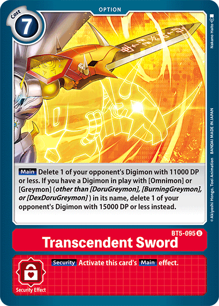 Transcendent Sword [BT5-095] [Battle of Omni] | Shuffle n Cut Hobbies & Games