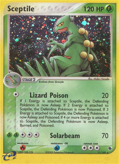 Sceptile (11/109) [EX: Ruby & Sapphire] | Shuffle n Cut Hobbies & Games