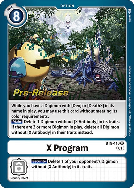 X Program [BT9-110] [X Record Pre-Release Promos] | Shuffle n Cut Hobbies & Games