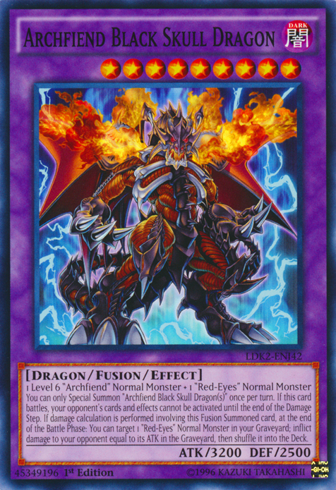 Archfiend Black Skull Dragon [LDK2-ENJ42] Common | Shuffle n Cut Hobbies & Games