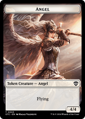 Elemental (0021) // Angel Double-Sided Token [Outlaws of Thunder Junction Commander Tokens] | Shuffle n Cut Hobbies & Games