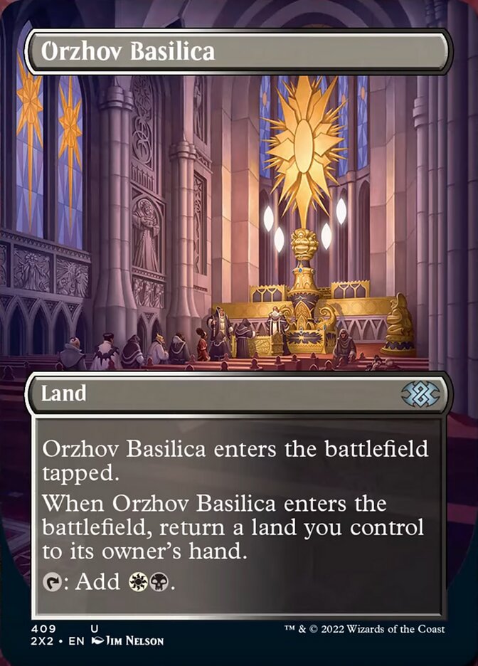 Orzhov Basilica (Borderless Alternate Art) [Double Masters 2022] | Shuffle n Cut Hobbies & Games