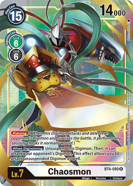 Chaosmon [BT4-090] (Alternate Art) [Great Legend] | Shuffle n Cut Hobbies & Games