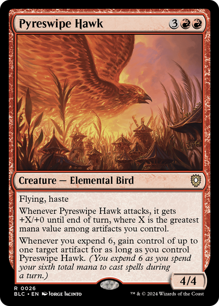 Pyreswipe Hawk [Bloomburrow Commander] | Shuffle n Cut Hobbies & Games