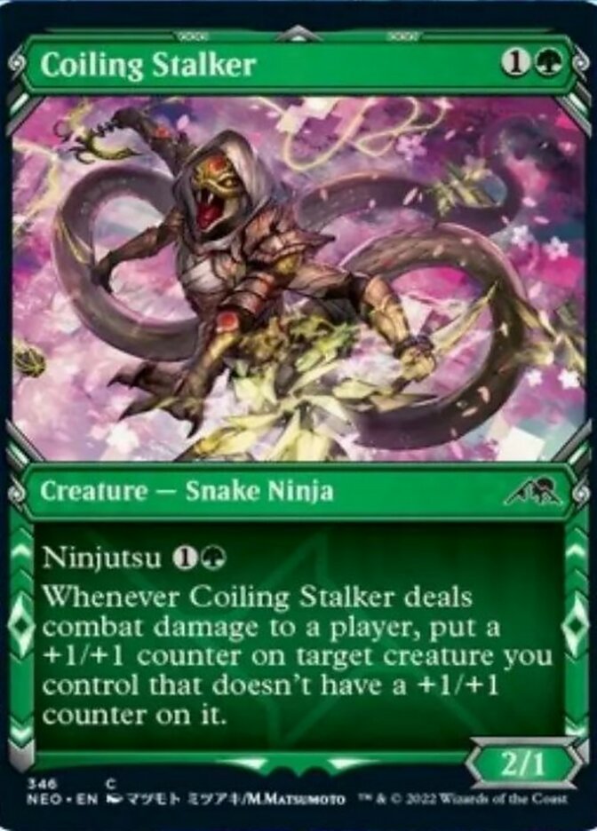 Coiling Stalker (Showcase Ninja) [Kamigawa: Neon Dynasty] | Shuffle n Cut Hobbies & Games