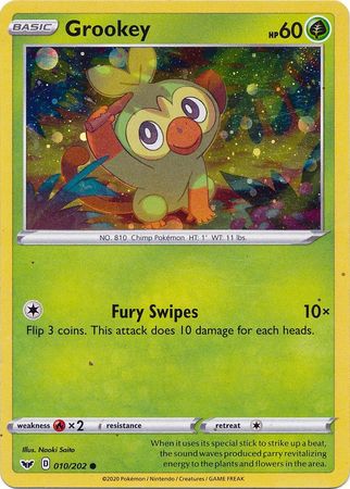 Grookey (010/202) (Cosmos Holo) [Sword & Shield: Base Set] | Shuffle n Cut Hobbies & Games