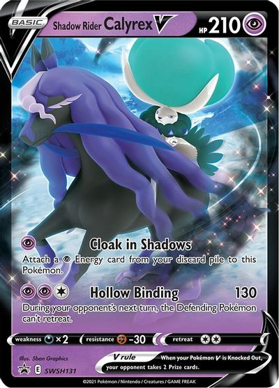 Shadow Rider Calyrex V (SWSH131) (Jumbo Card) [Sword & Shield: Black Star Promos] | Shuffle n Cut Hobbies & Games