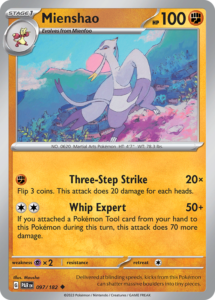 Mienshao (097/182) [Scarlet & Violet: Paradox Rift] | Shuffle n Cut Hobbies & Games