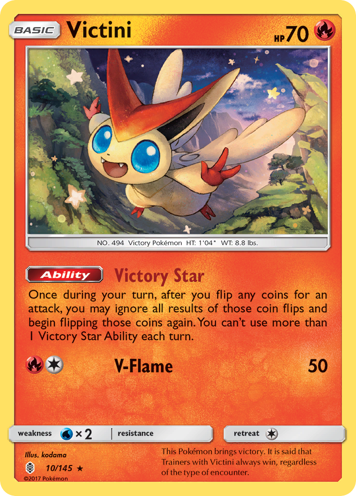 Victini (10/145) [Sun & Moon: Guardians Rising] | Shuffle n Cut Hobbies & Games