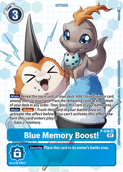 Blue Memory Boost! [P-036] (Box Promotion Pack - Next Adventure) [Promotional Cards] | Shuffle n Cut Hobbies & Games