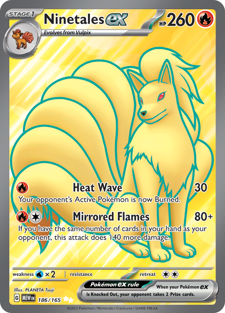 Ninetales ex (186/165) [Scarlet & Violet 151] | Shuffle n Cut Hobbies & Games