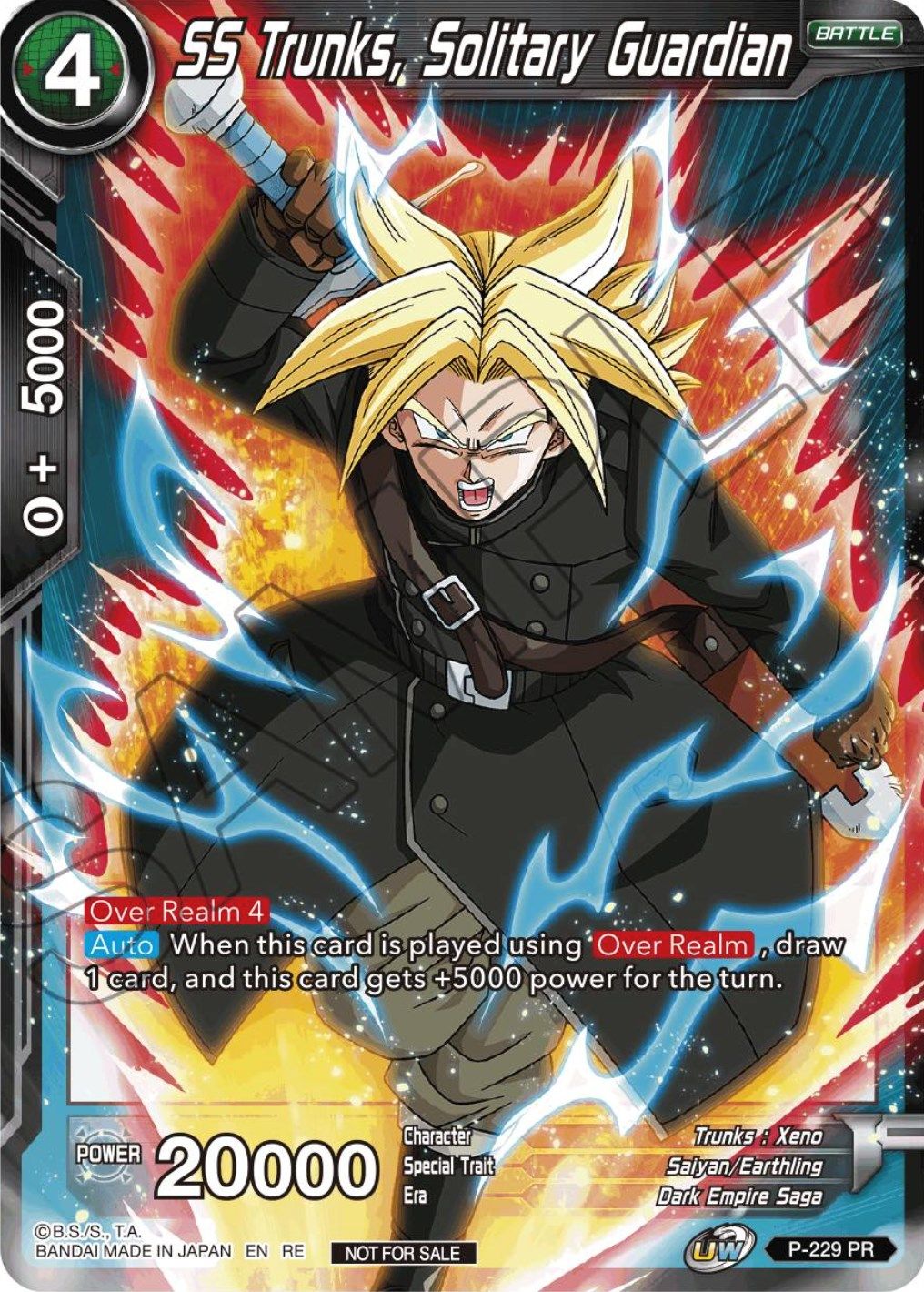 SS Trunks, Solitary Guardian (Championship Selection Pack 2023 Vol.1) (P-229) [Tournament Promotion Cards] | Shuffle n Cut Hobbies & Games