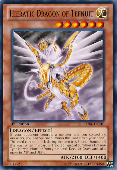 Hieratic Dragon of Tefnuit [SDBE-EN010] Common | Shuffle n Cut Hobbies & Games