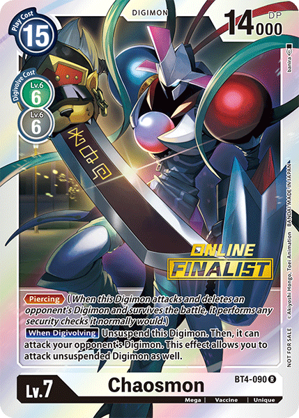 Chaosmon [BT4-090] (Online Finalist) [Great Legend Promos] | Shuffle n Cut Hobbies & Games